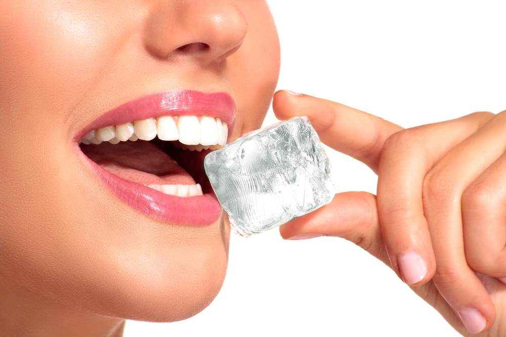 eating ice. cubes: the ice diet