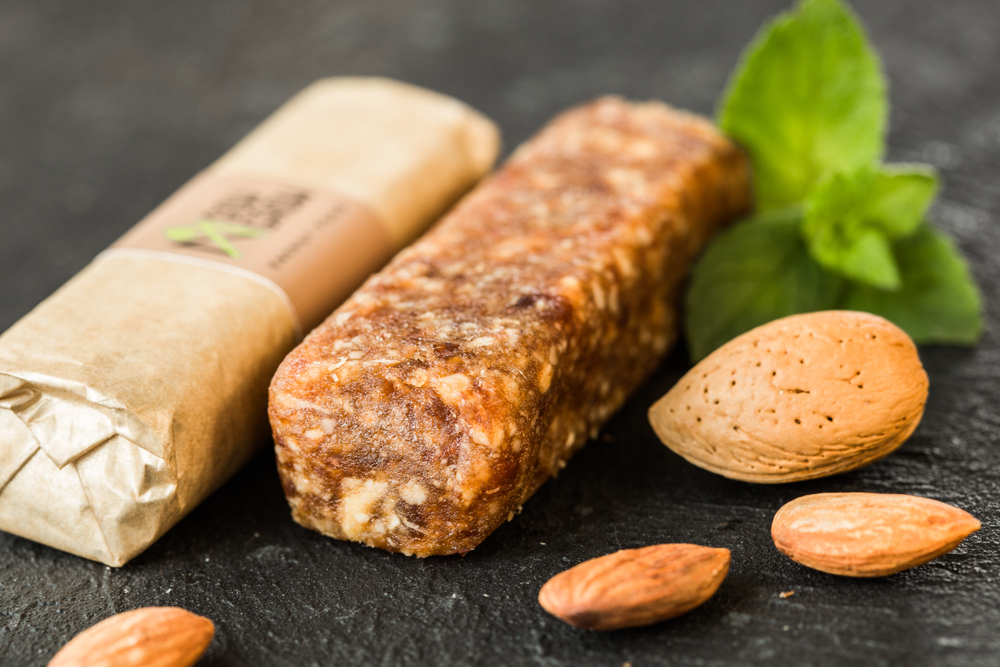 protein bars with some nuts on the side